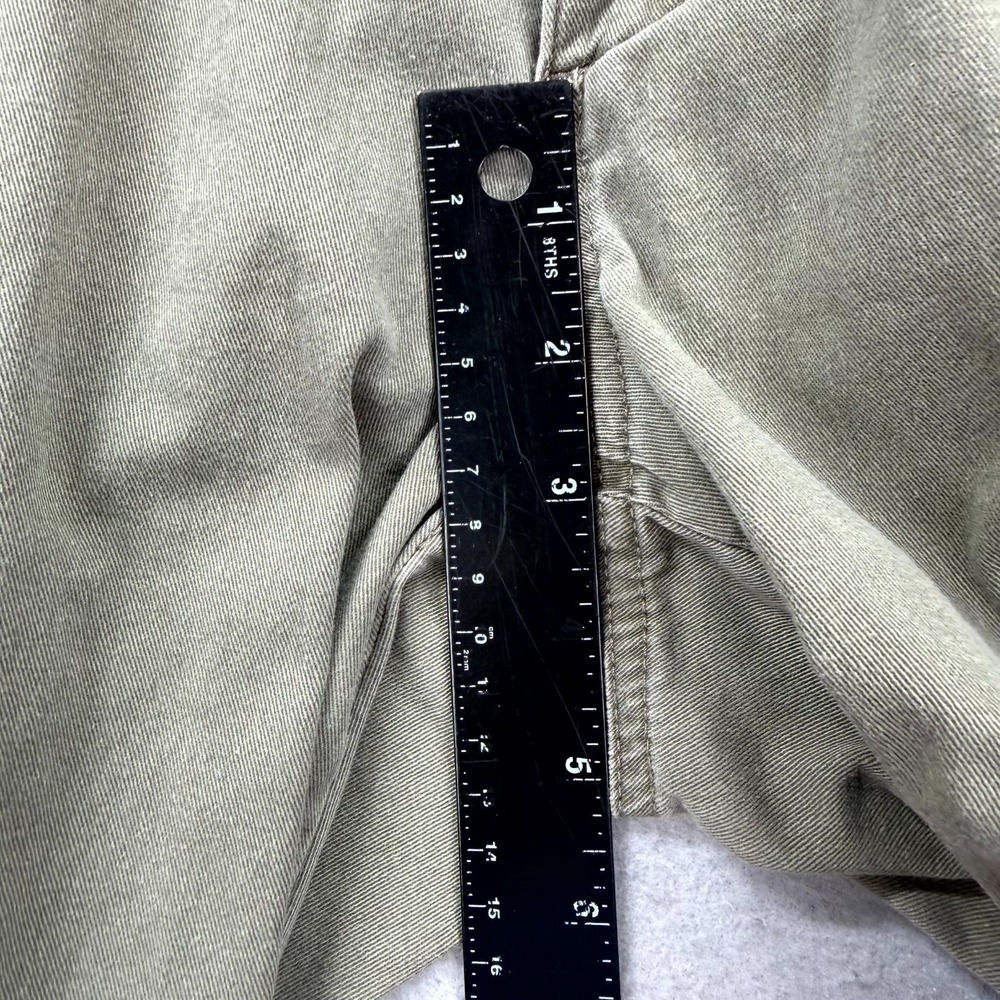 UpWest Canvas Pants Mens Large Fits 38x28* Green Stretch Ribbed Waist Drawstring - Picture 8 of 13